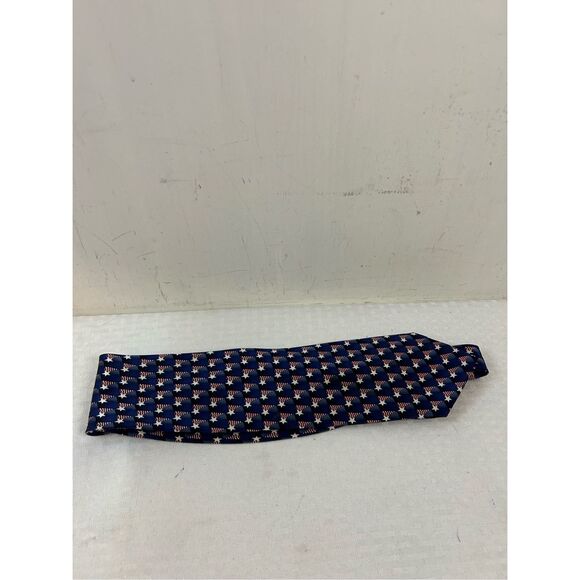Stonehenge silk tie Flag Stars Stripes - Picture 2 of 7